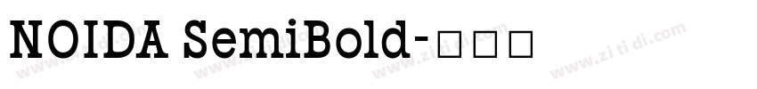 NOIDA SemiBold字体转换 NOIDA SemiBold字体转换